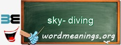 WordMeaning blackboard for sky-diving